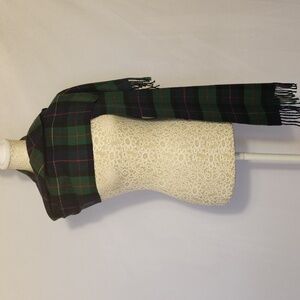 Cashmere Feel Italian Design Multi-Color Fringe Hem Scarf